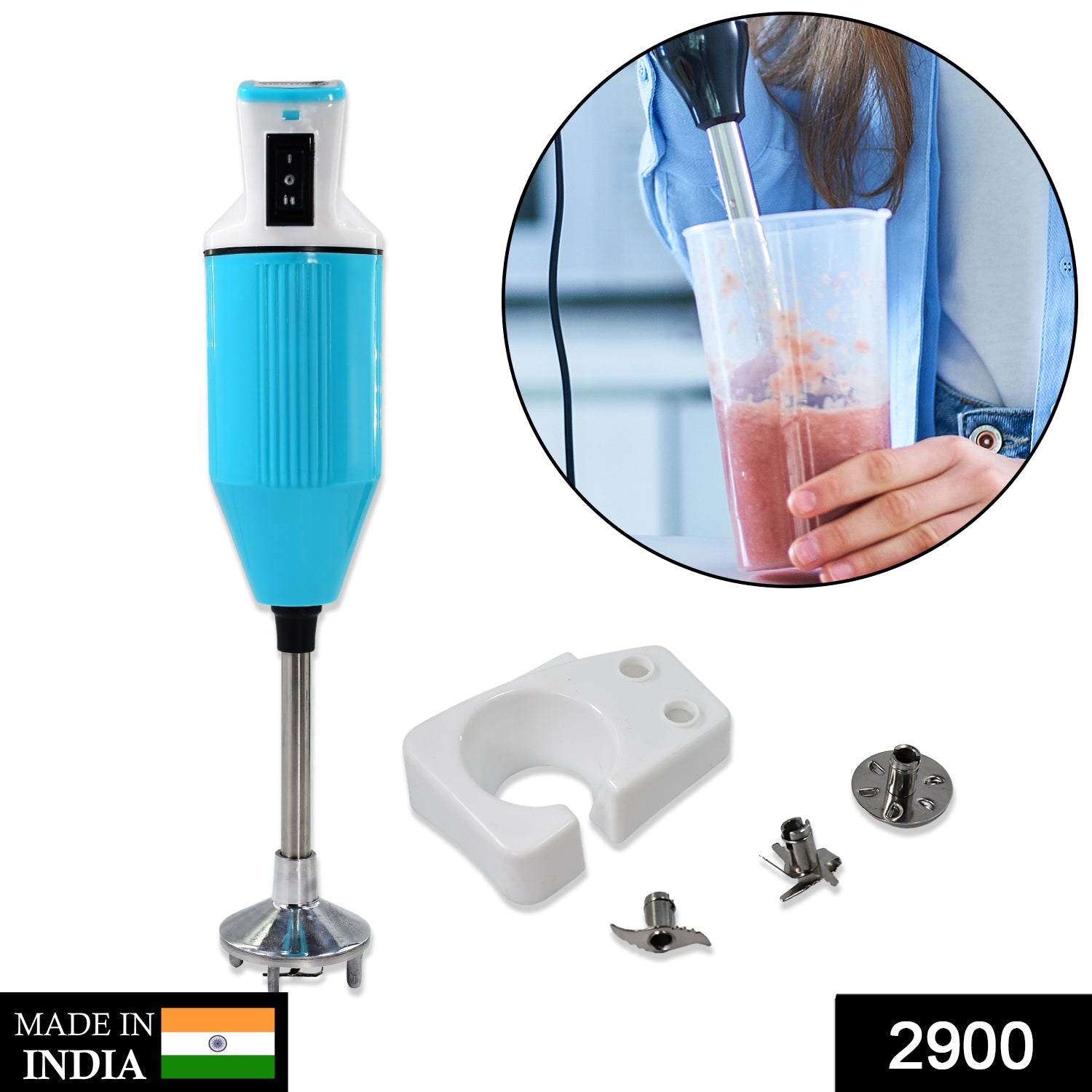 2900 Portable Hand Blender Stainless Steel with dual speed & multi attachment Egg Beater blending Coffee Lassi Salad Juice Buttermilk maker Home office pantry canteen kitchen chef use DeoDap 2900 Portable Hand Blender Stainless Steel with dual speed & multi attachment Egg Beater blending Coffee Lassi Salad Juice Buttermilk maker Home office pantry canteen kitchen chef use DeoDap